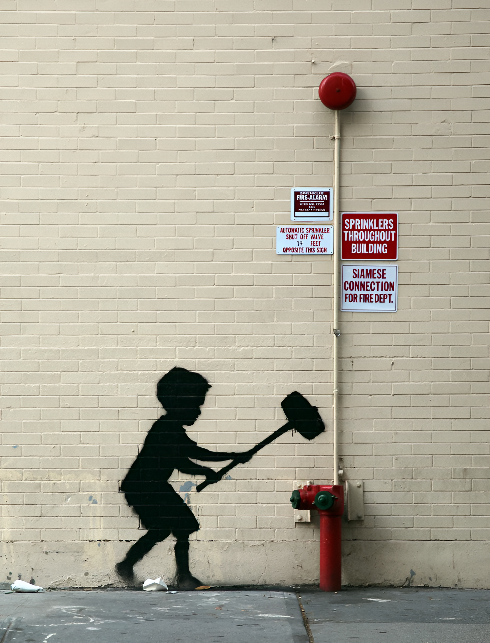 Tableau Banksy Hammer Boy