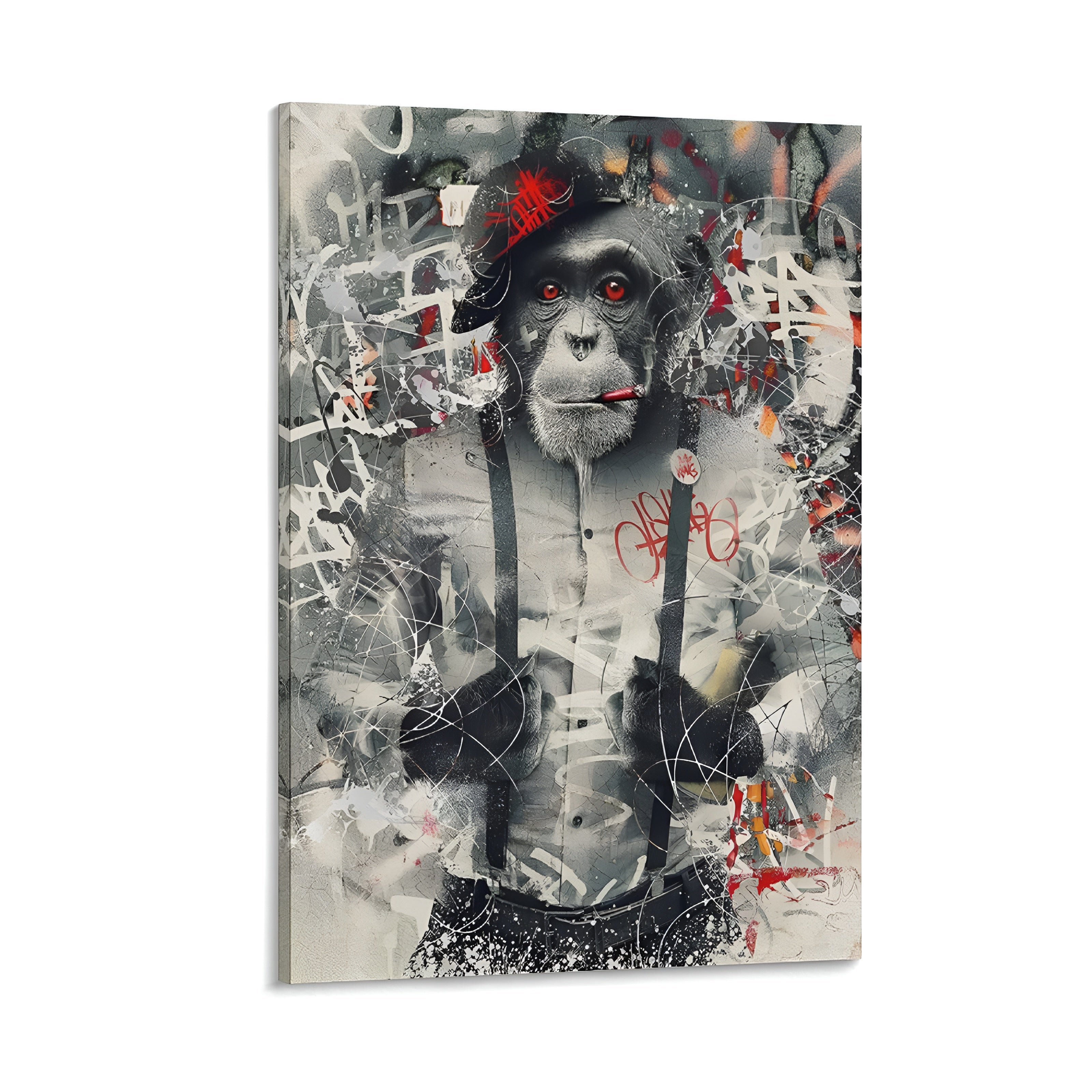 Tableau Singe Avec Cigare