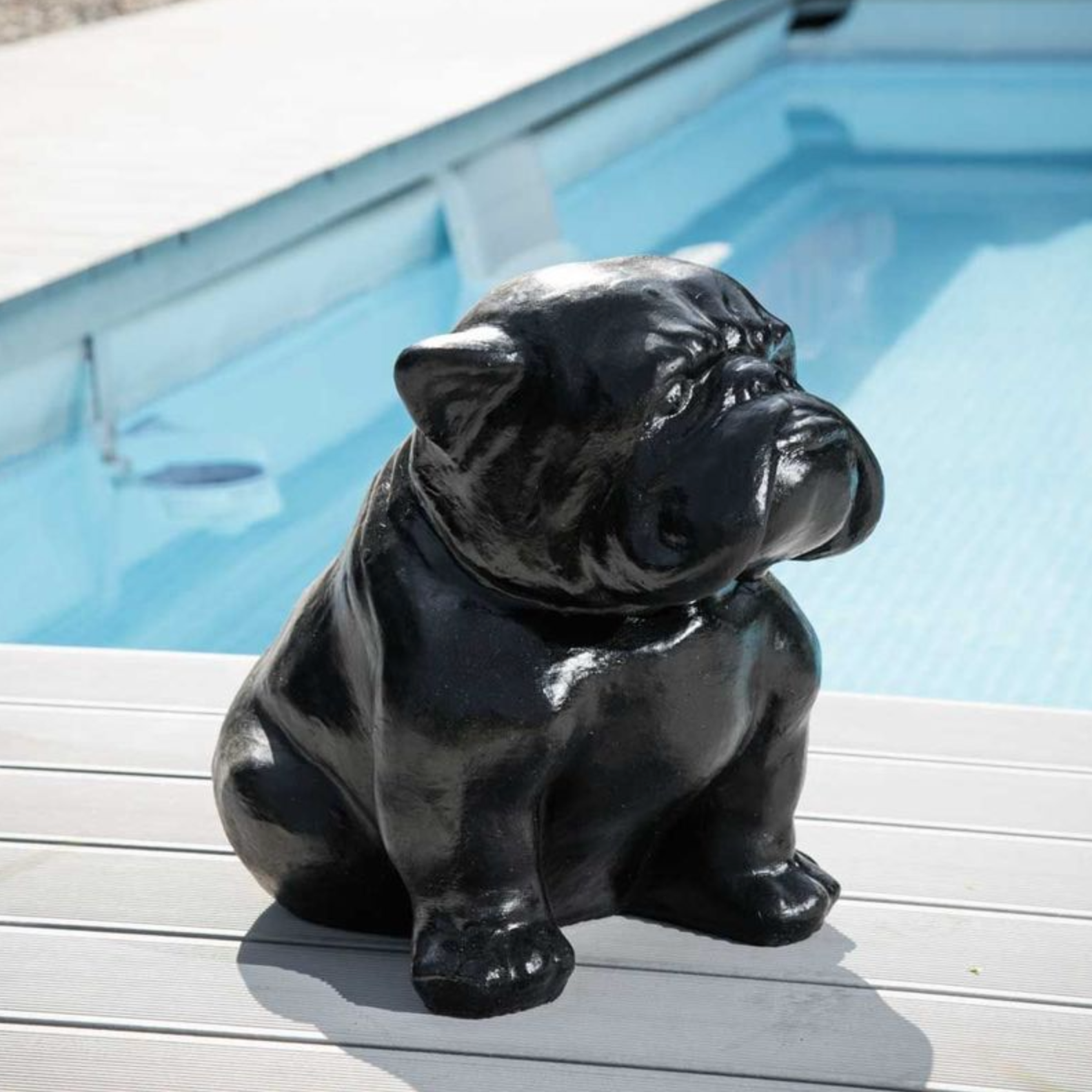 Statue Jardin Bulldog Contemporaine