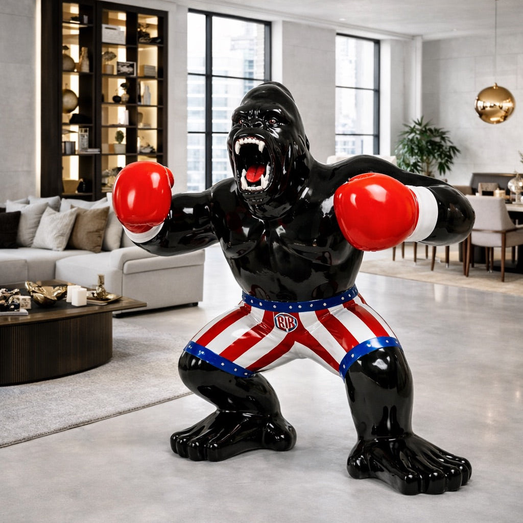 Gorille Résine Boxeur XXL