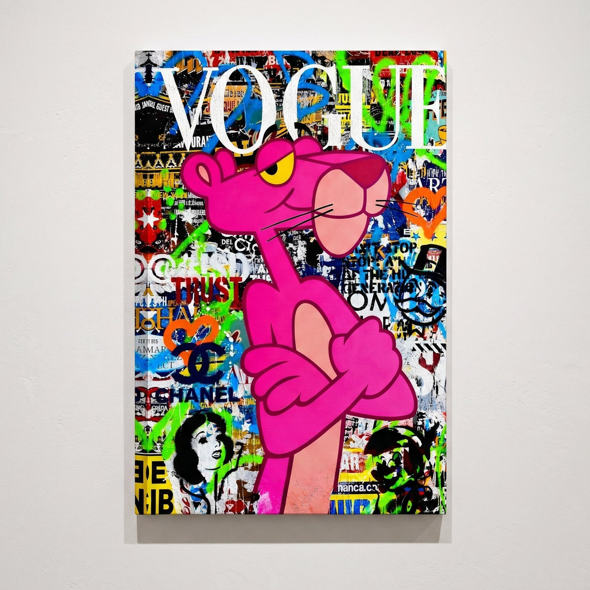 Tableau Pop Art Panthère Rose