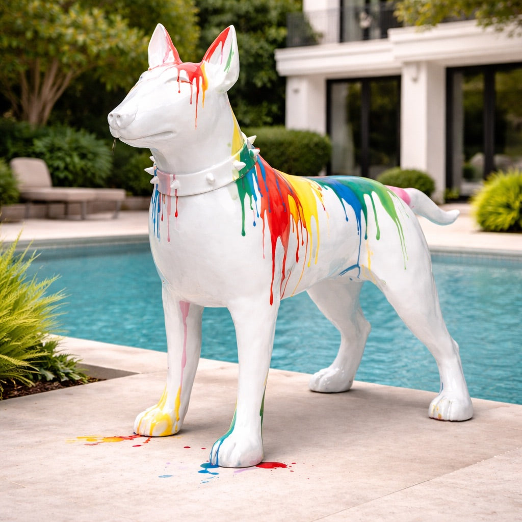 Statue Chien Grande Taille Bull Terrier