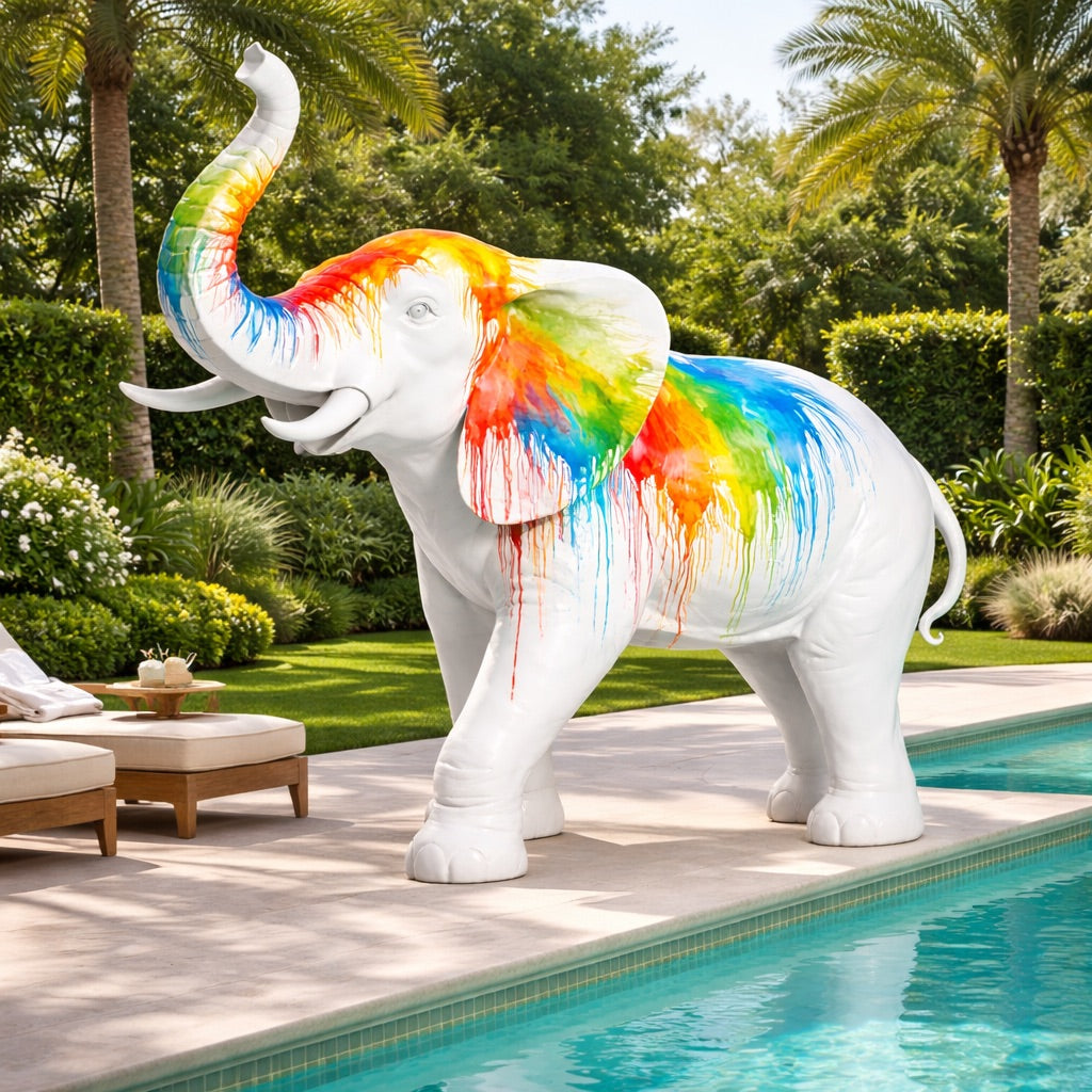 Statue Éléphant Jardin XXL