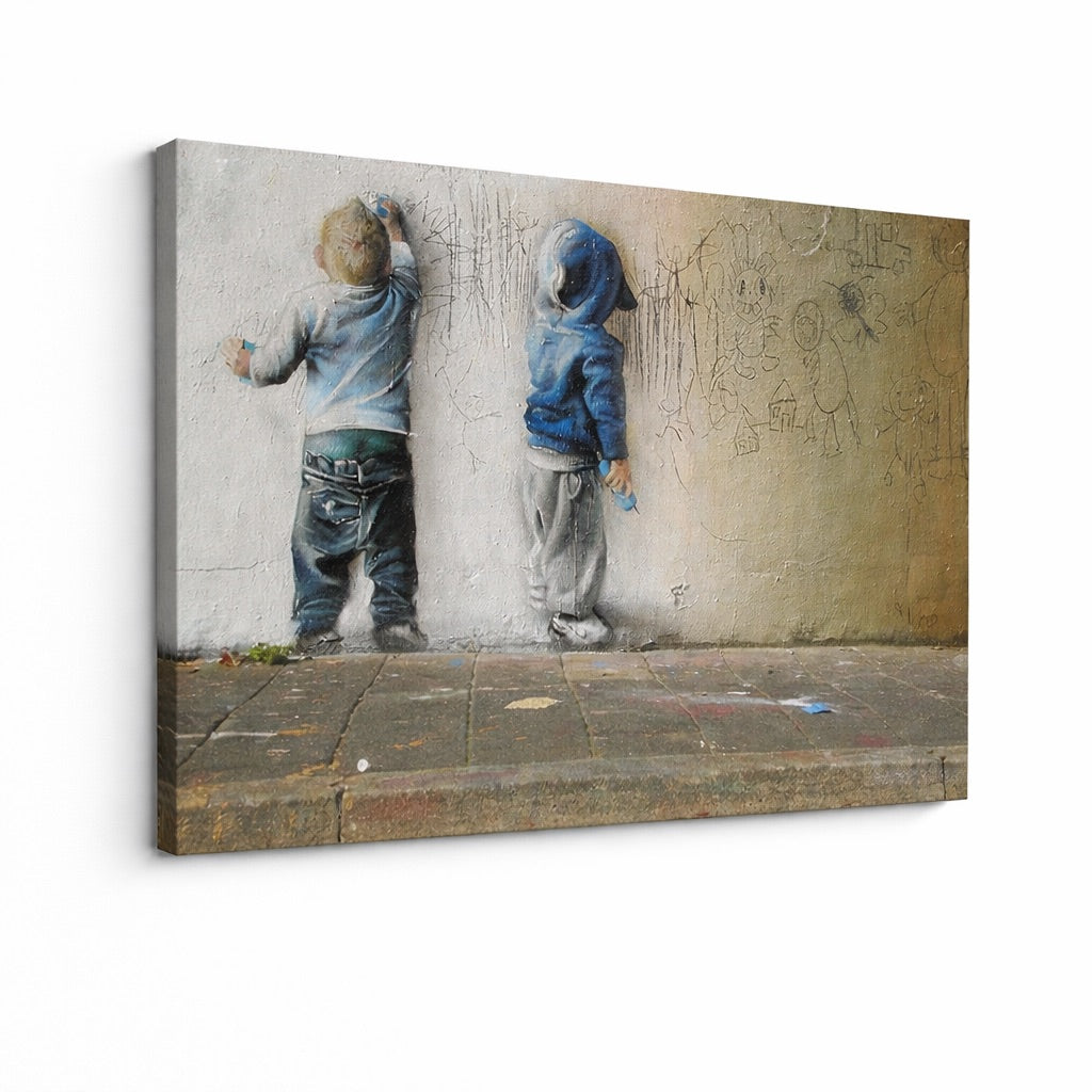 Tableau Banksy Kids Drawing