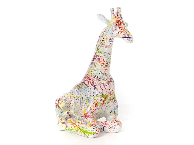 Statue Résine XXL Girafe Couchée