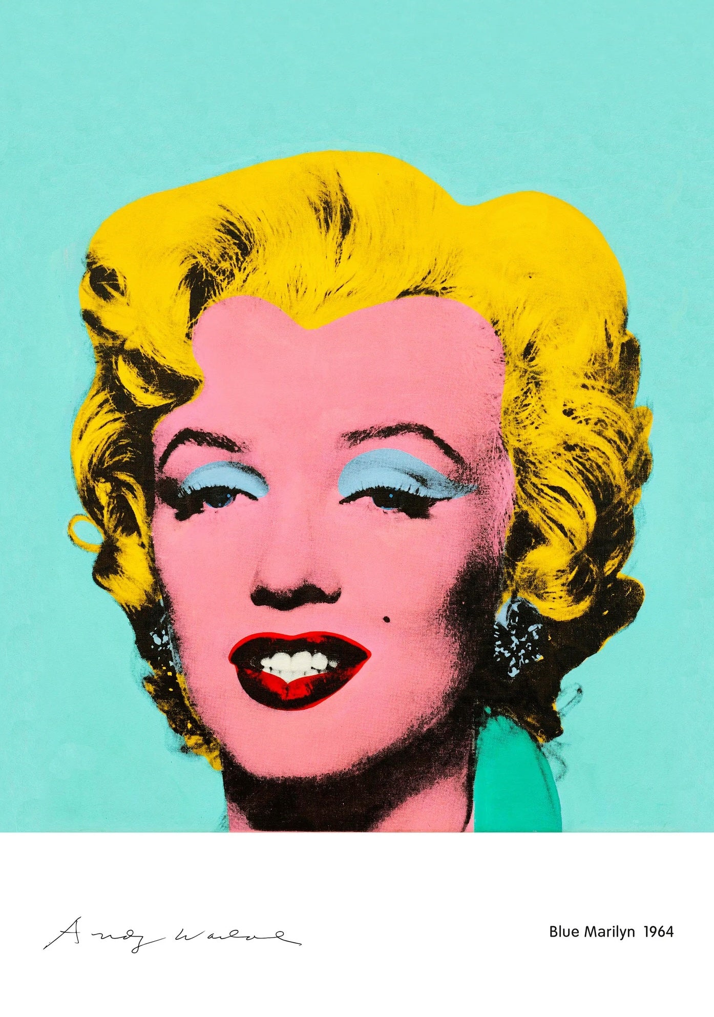 Tableau Street Art Andy Warhol "Blue Marilyn"