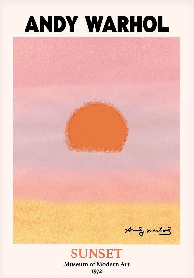 Tableau Street Art Andy Warhol "Sunset"