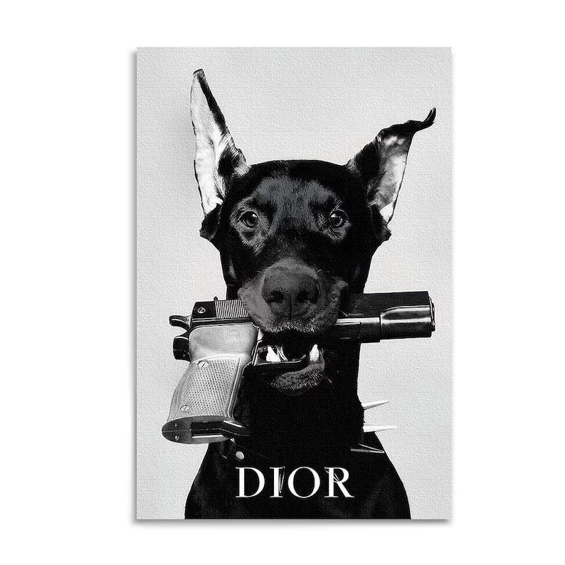 Tableau Dior Chien Revolver