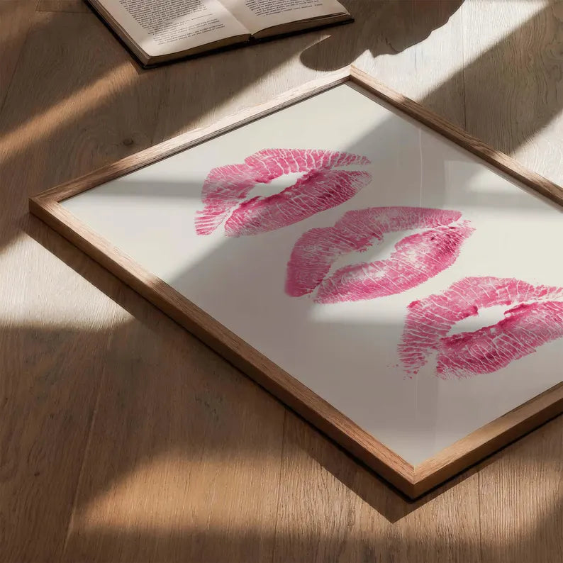 Poster Bouche Rose