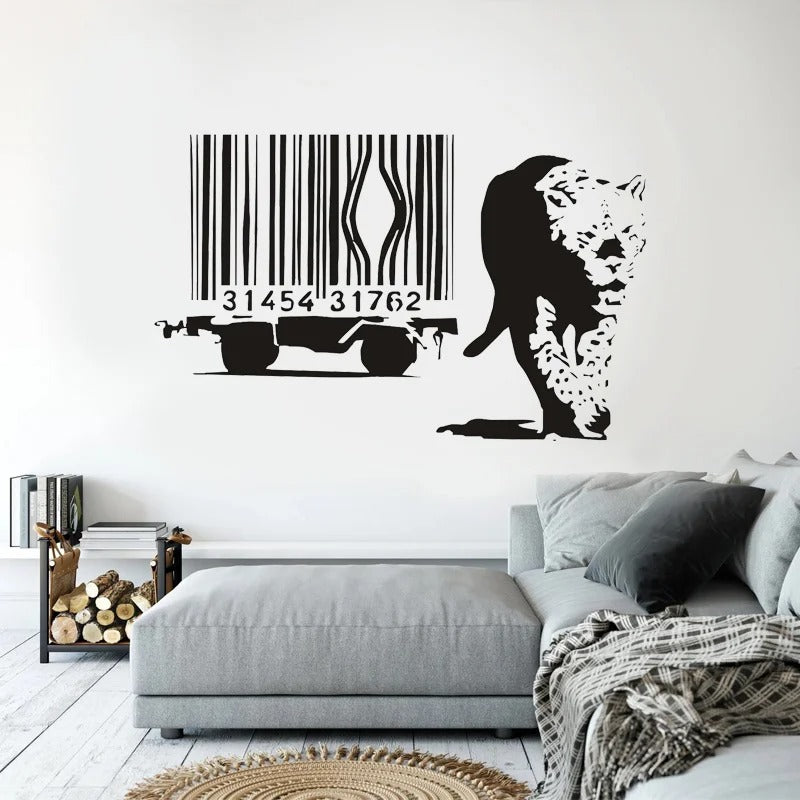 Sticker Banksy Leopard