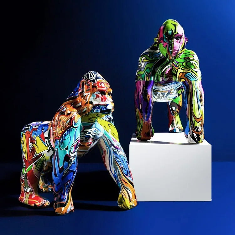 Statue Gorille Coloré
