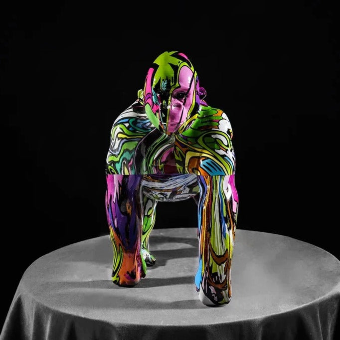 Statue Gorille Coloré