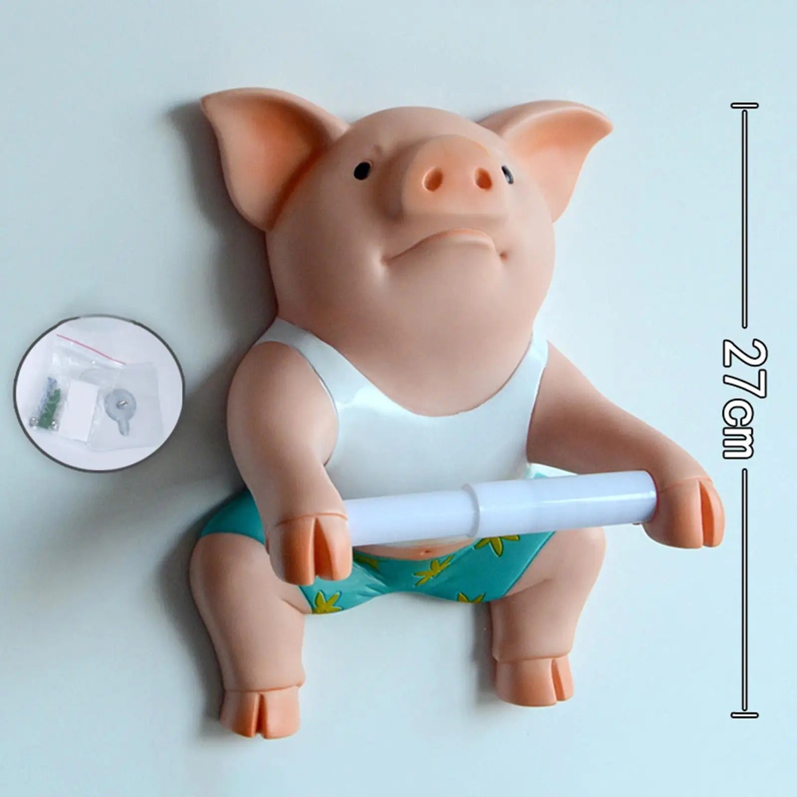 Porte Papier Toilette Cochon Salopette
