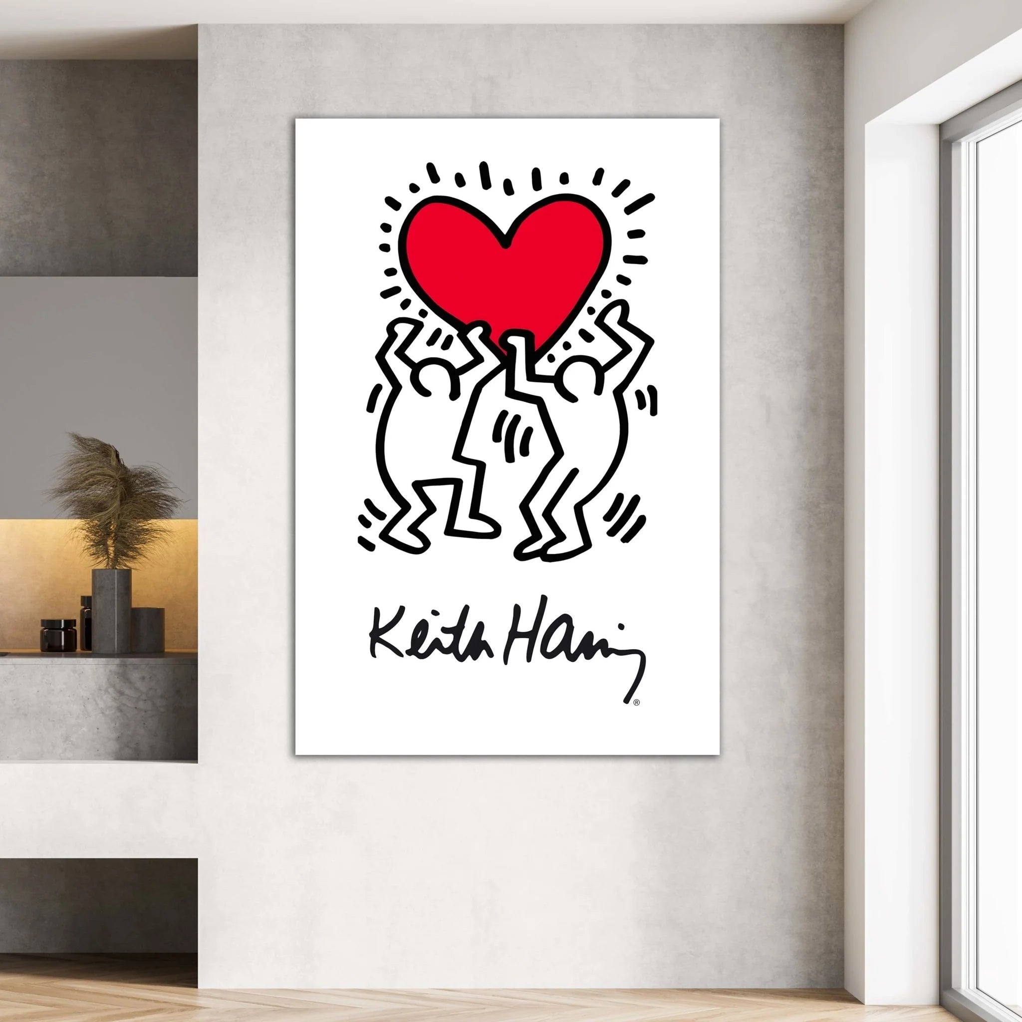 Tableau Coeur Keith Haring