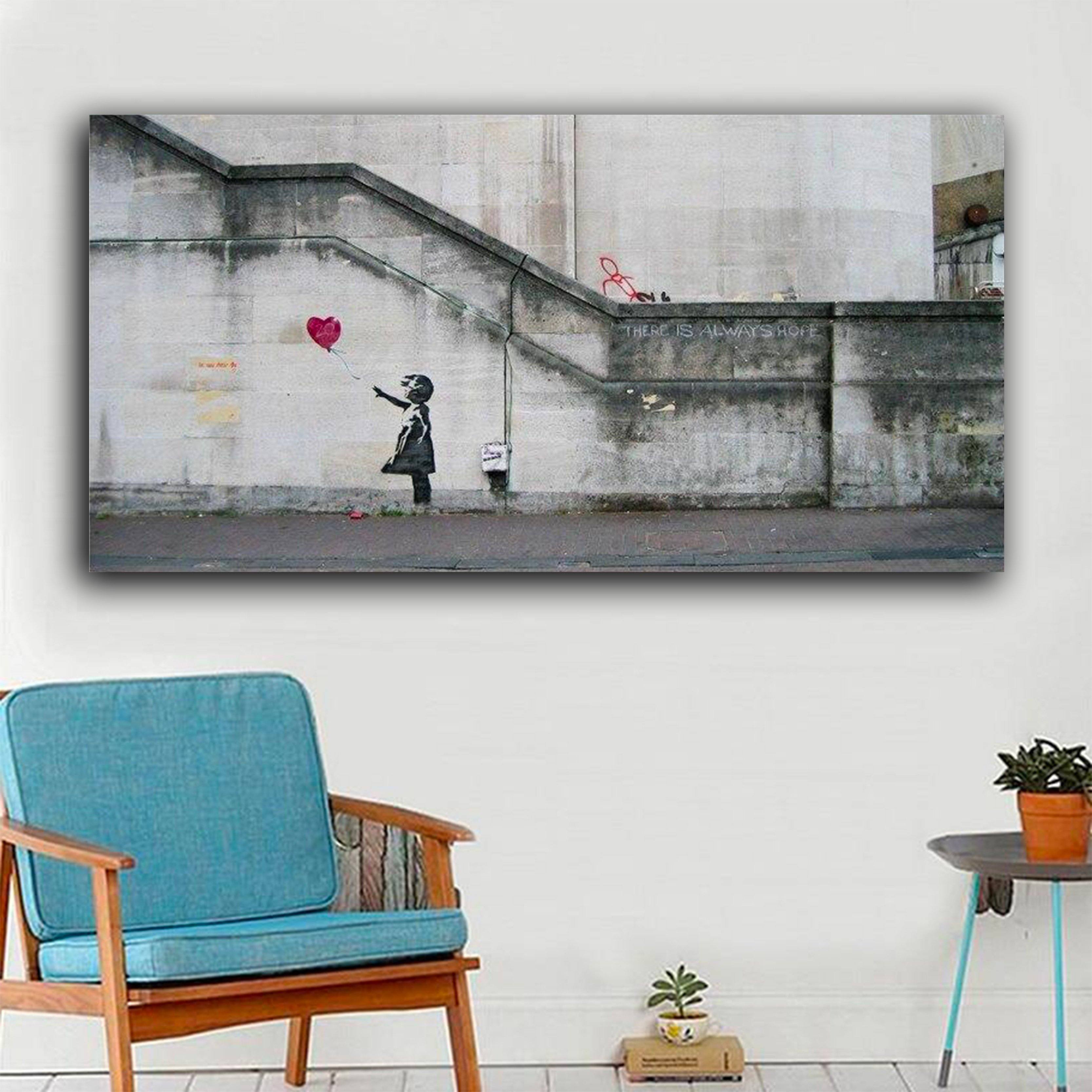 Tableau Banksy Fille Avec Ballon