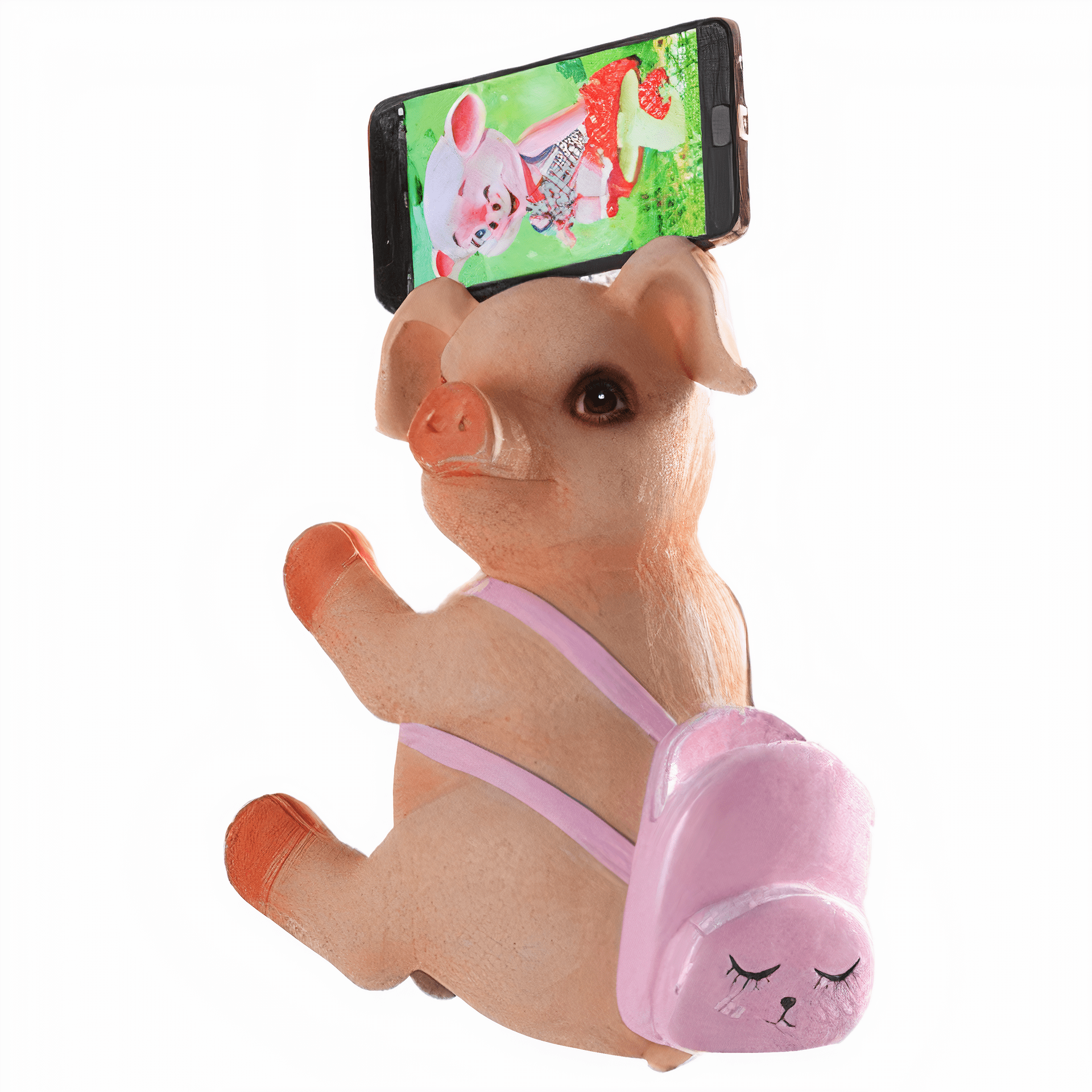 Porte Papier Toilette Cochon Rose