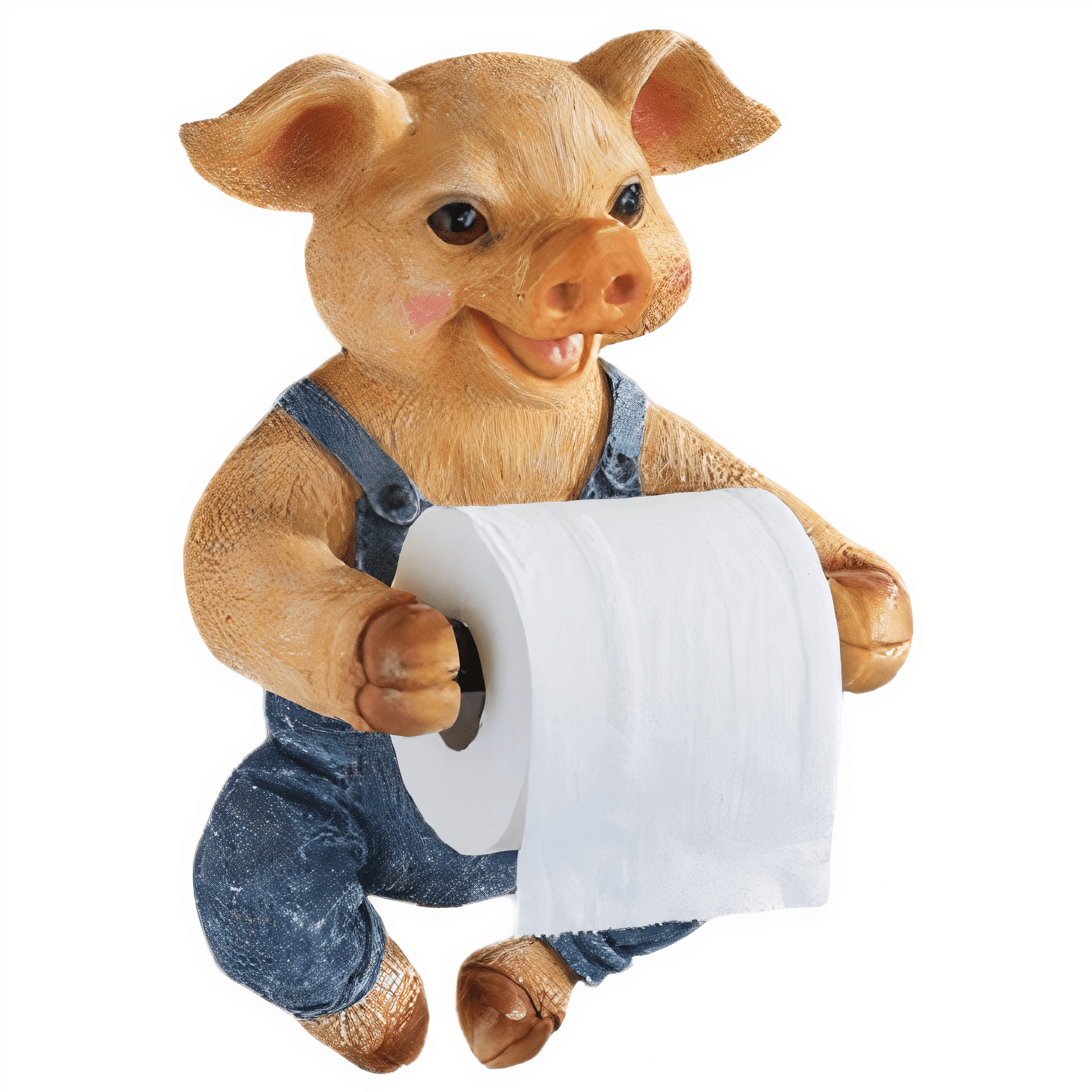 Porte Papier Toilette Cochon Salopette