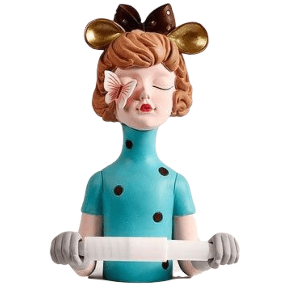 Porte Papier Toilette Femme Bleu