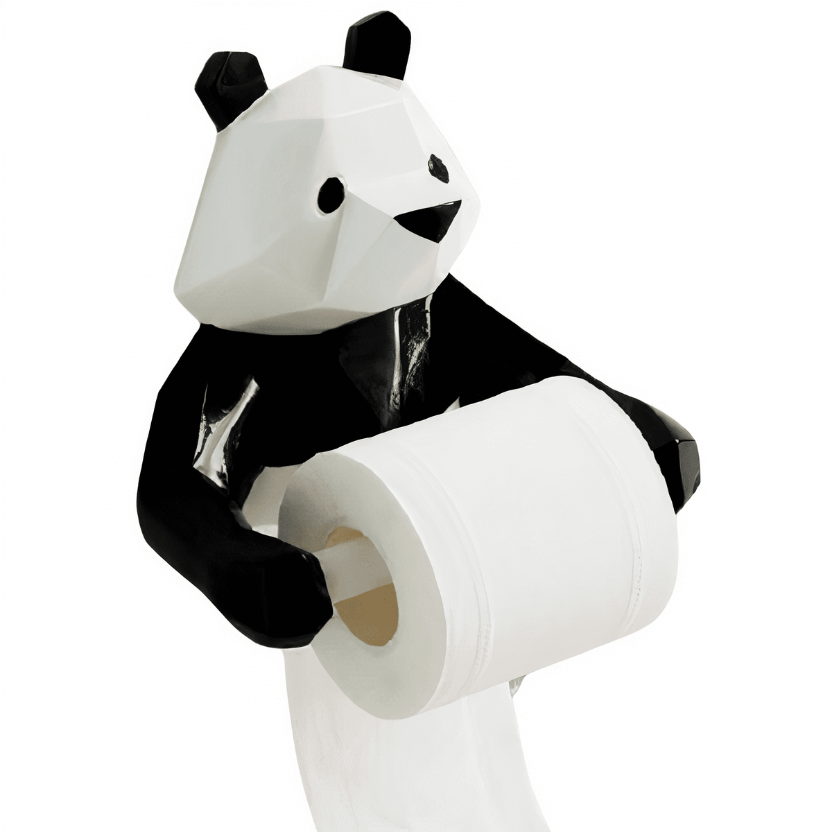 Porte Rouleau Papier Toilette Mural Original - Statuette Panda