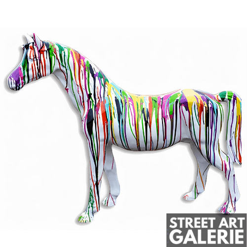 Statue Cheval Extérieur Graffiti
