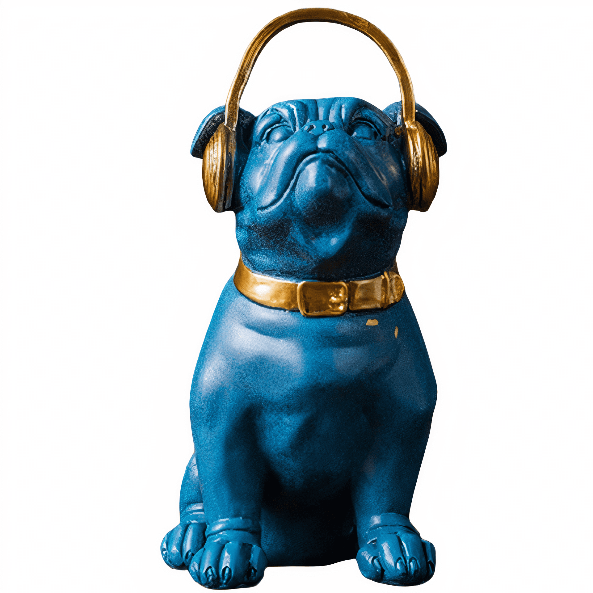 Statue Chien Avec Casque
