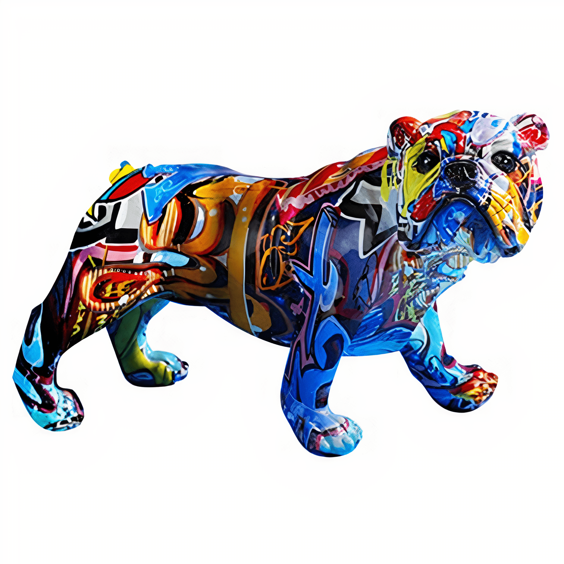 Statue Chien Coloré