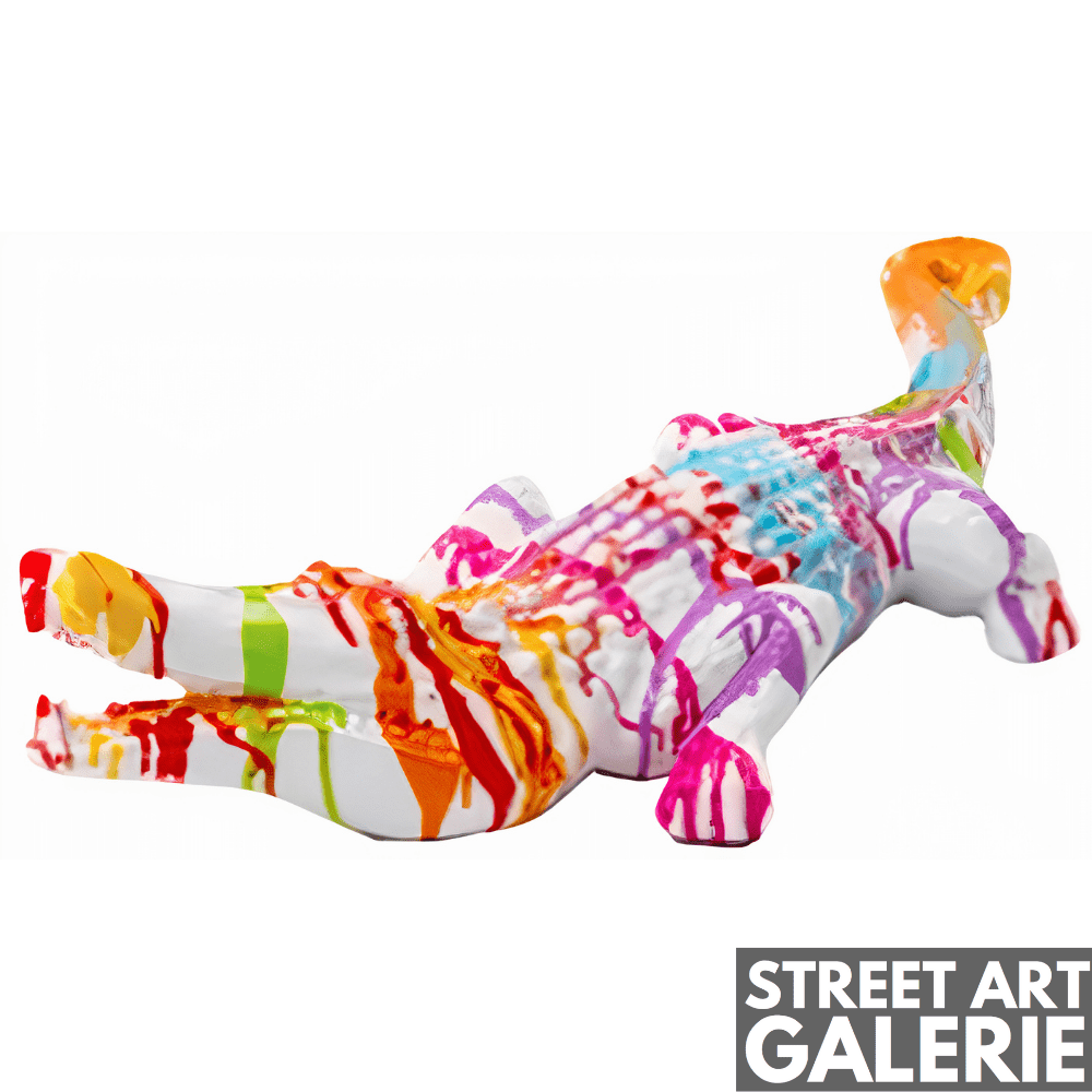 Statue Crocodile Jardin Graffiti