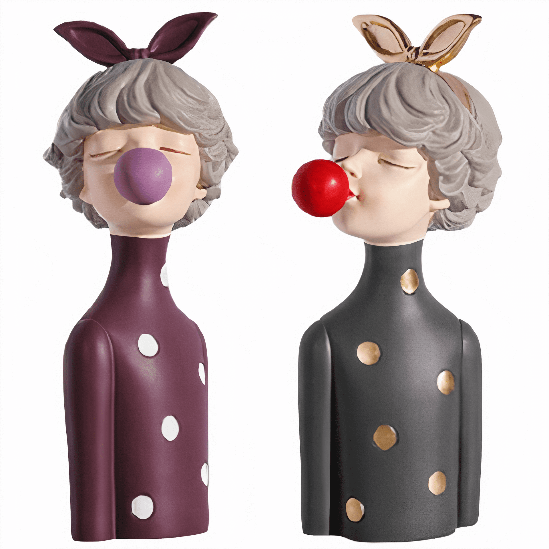 Statue Fille Chewing Gum