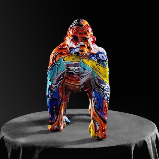 Statue Gorille Coloré 1