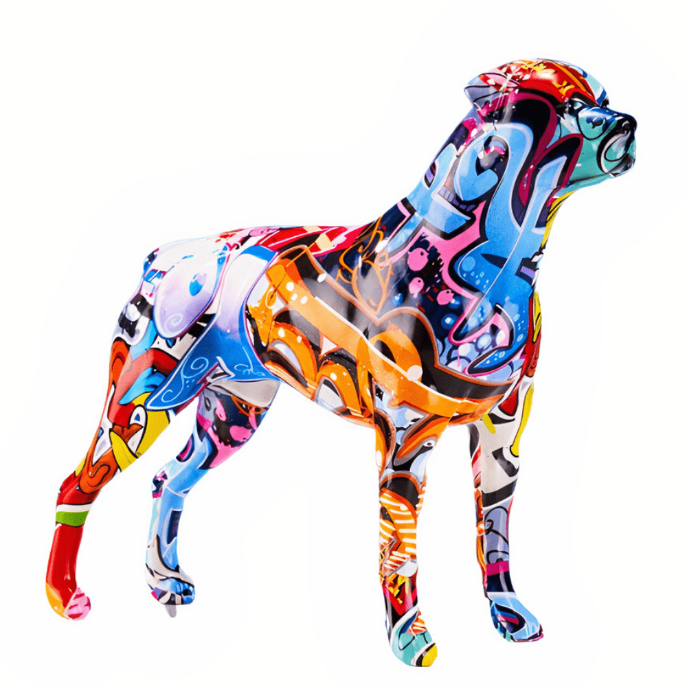 Statue Rottweiler Graffiti