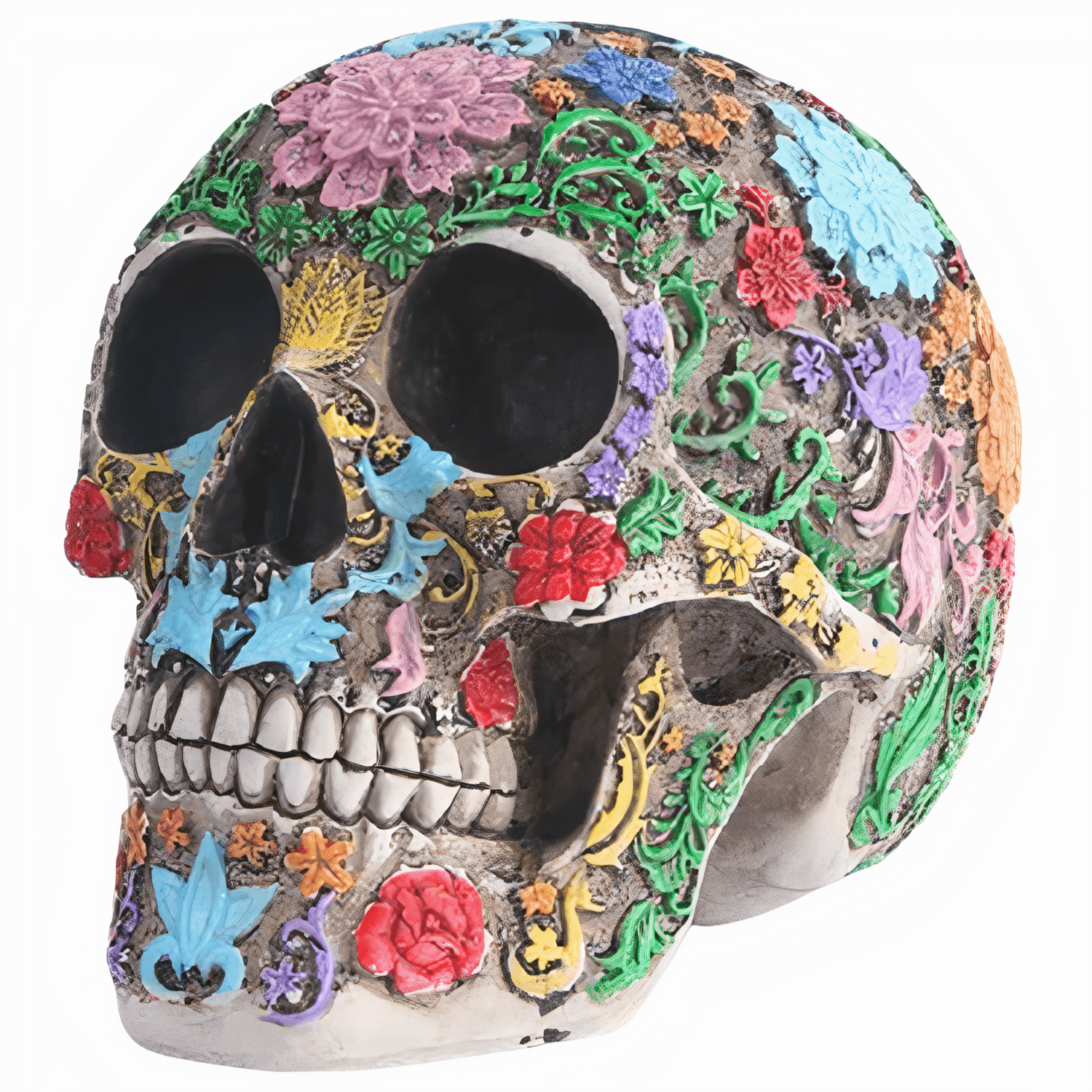 Statue Tête de Mort Colorée