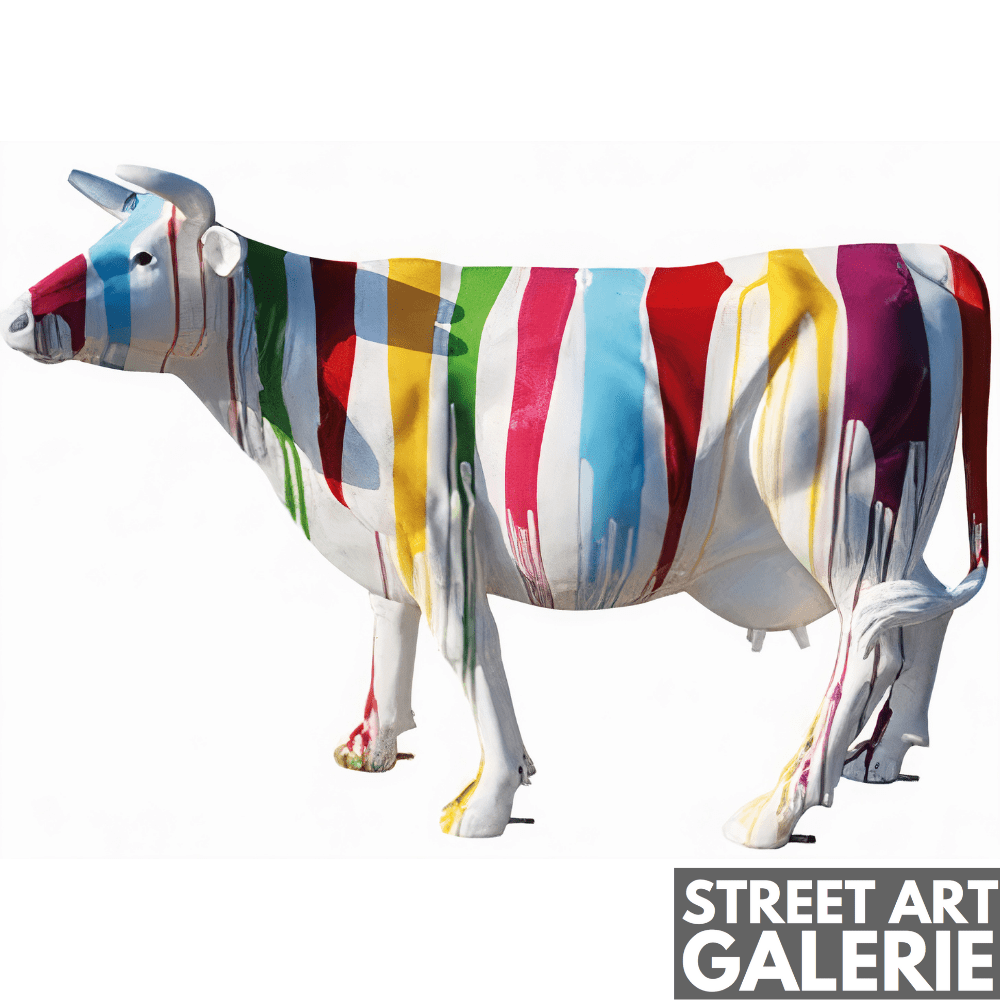 Statue Vache Grandeur Nature Graffiti