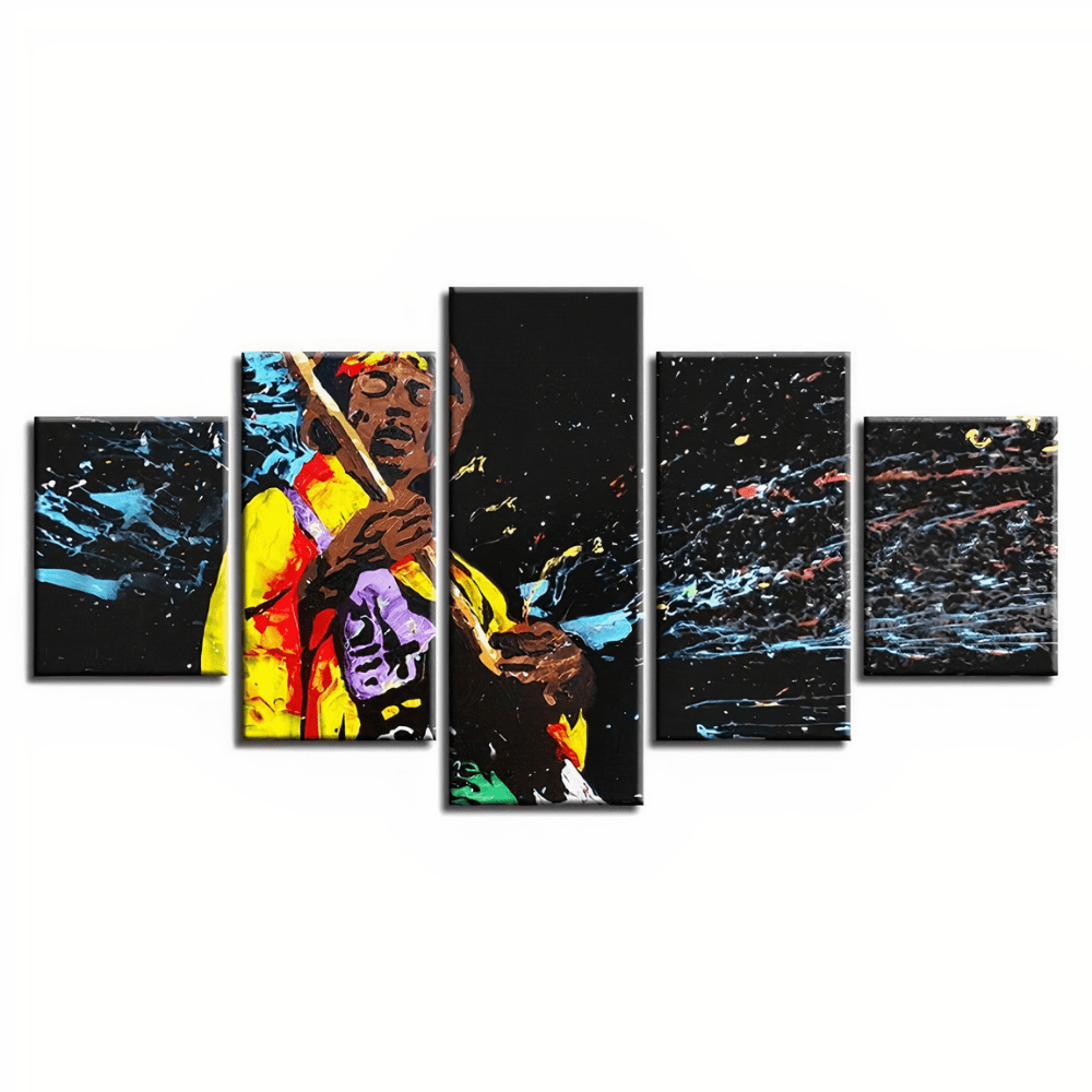 Tableau 5 Pièces Abstrait