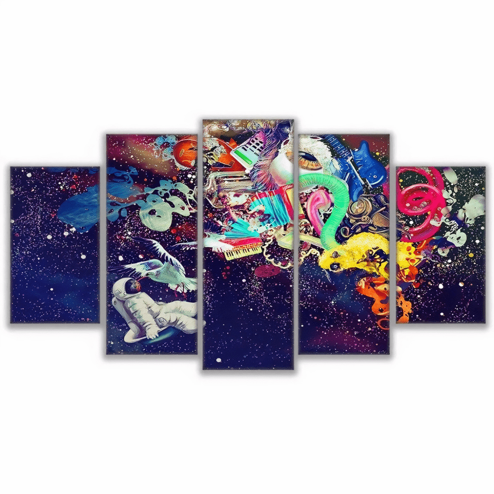 Tableau 5 Pièces Astronaute