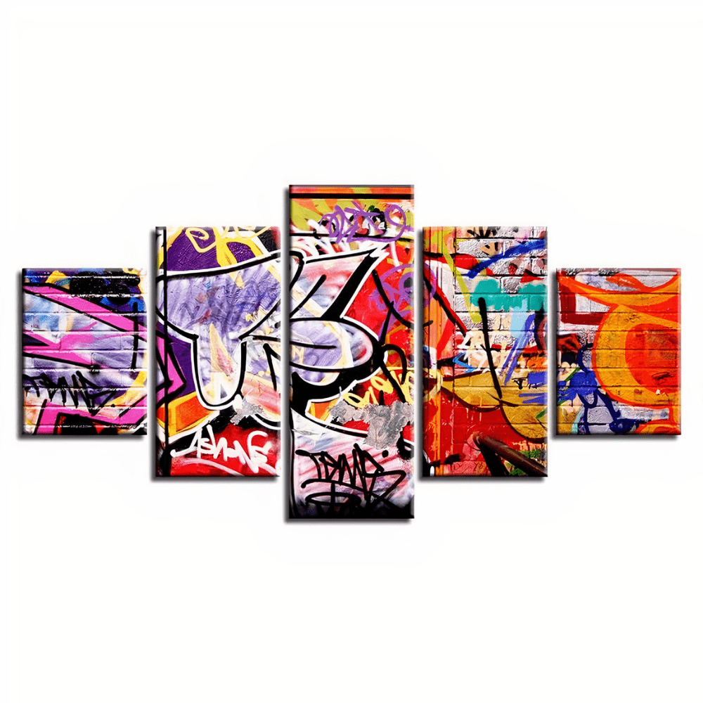 Tableau 5 Pièces Graffiti