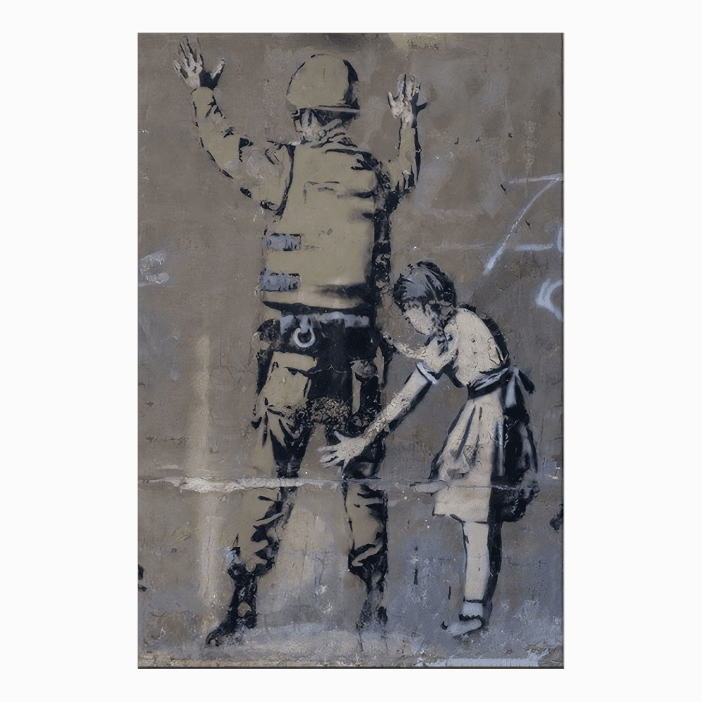 Tableau Banksy Fille Soldat