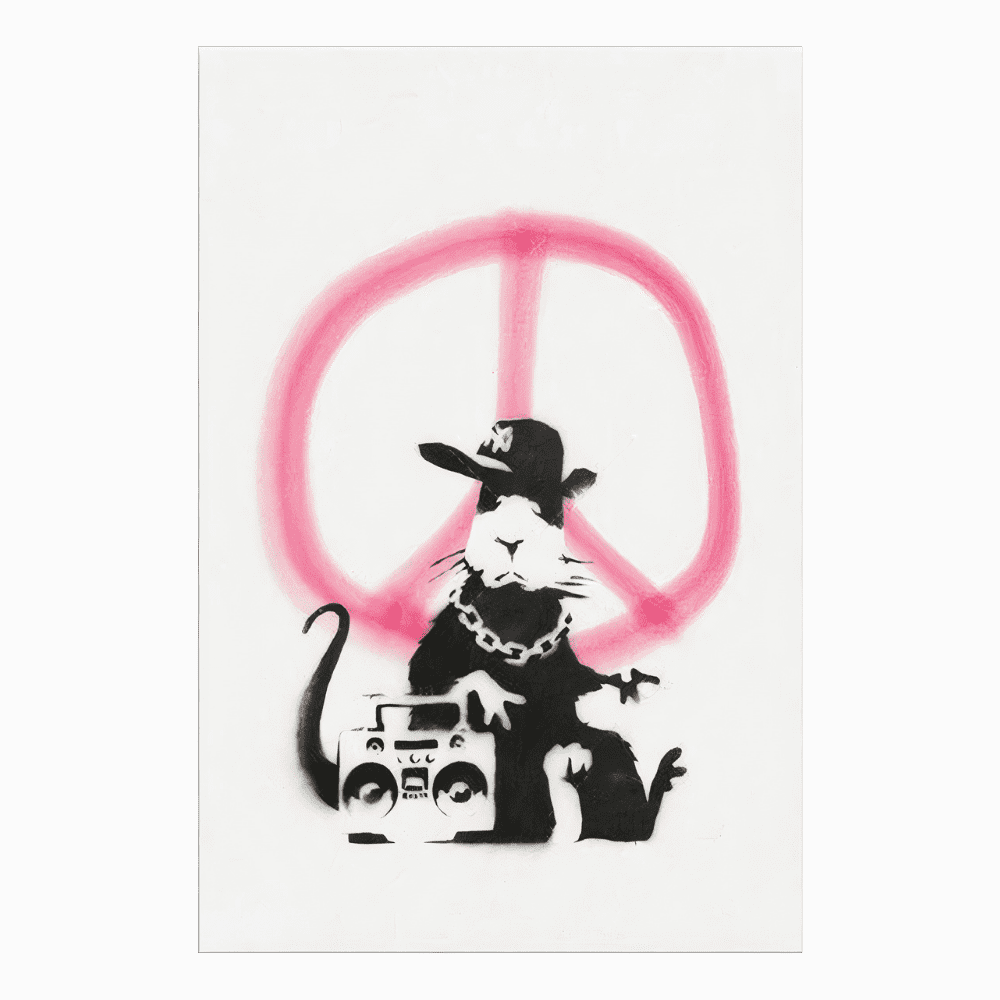 Tableau Banksy Gangsta Rat
