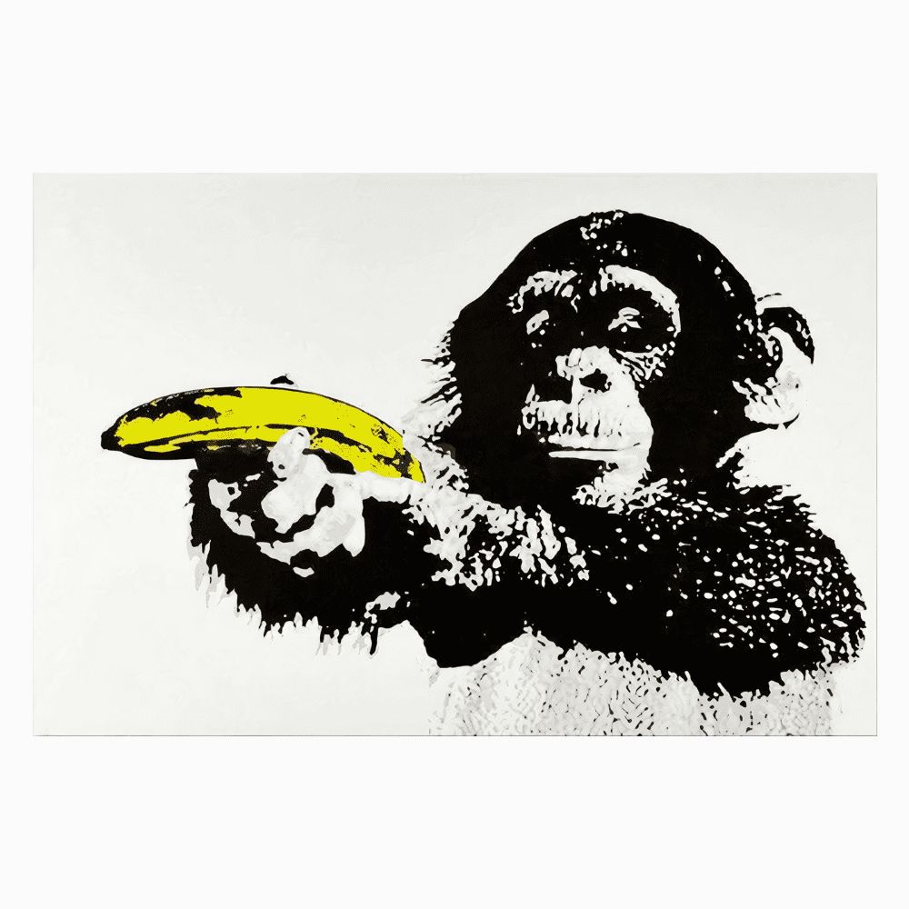 Tableau Banksy Singe