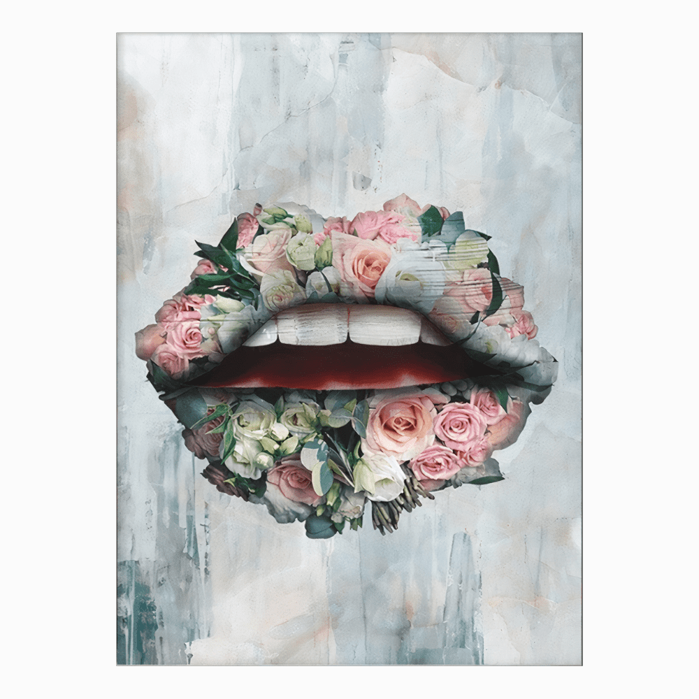 Tableau Bouche Fleurs
