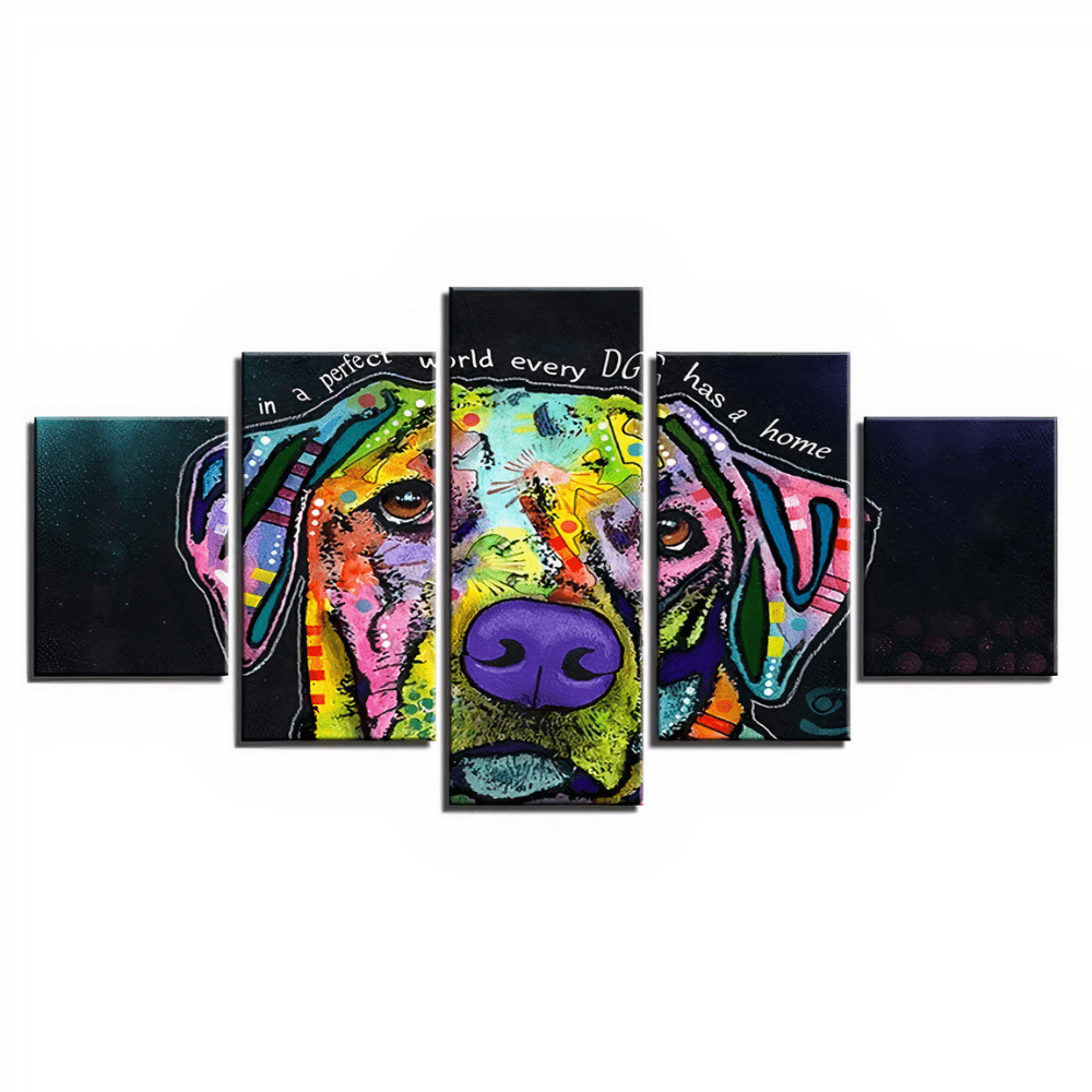 Tableau Chien Coloré