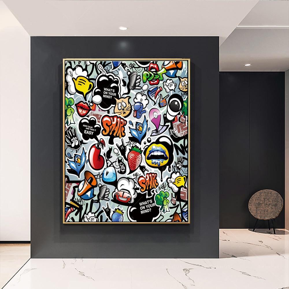 Toile Street Art Coloré