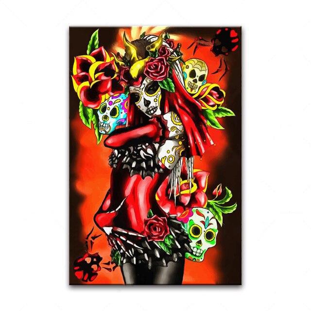 Tableau Crâne Femme