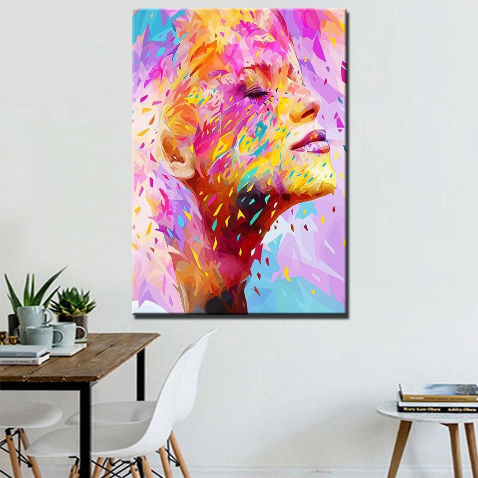Tableau Femme Abstrait en Couleur