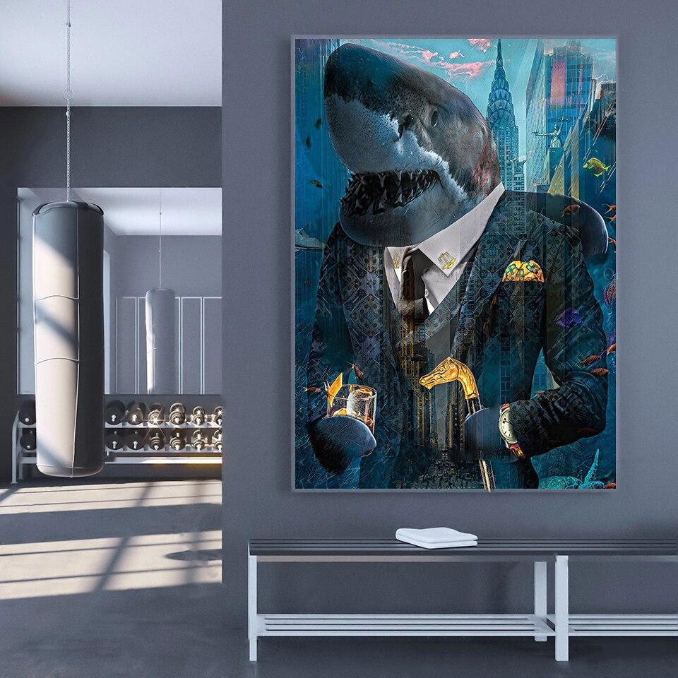 Tableau Homme Requin