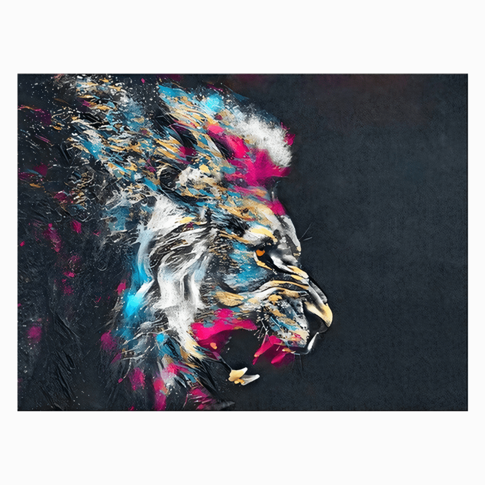 Tableau Lion Coloré