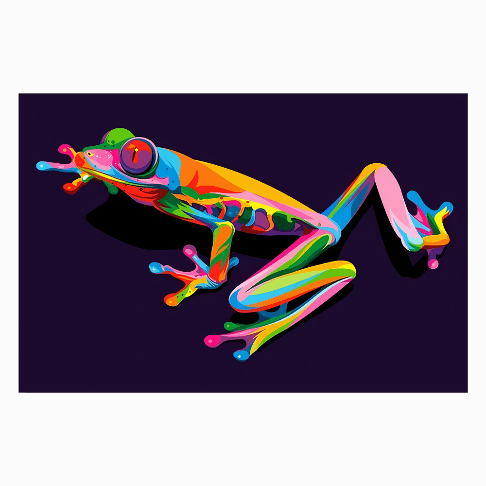 Tableau Peinture Grenouille