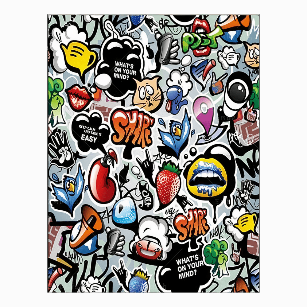 Tableau Street Art Coloré