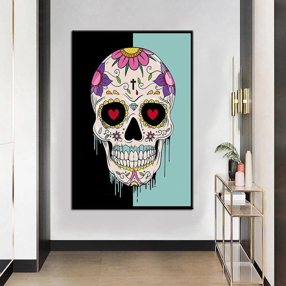 Tableau Tête de Mort Mexicaine