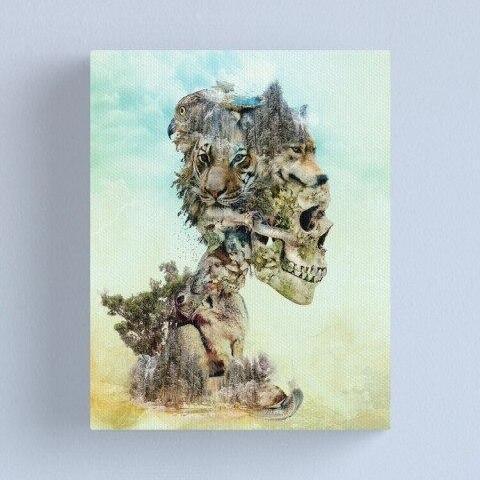 Tableau Tête de Mort Original