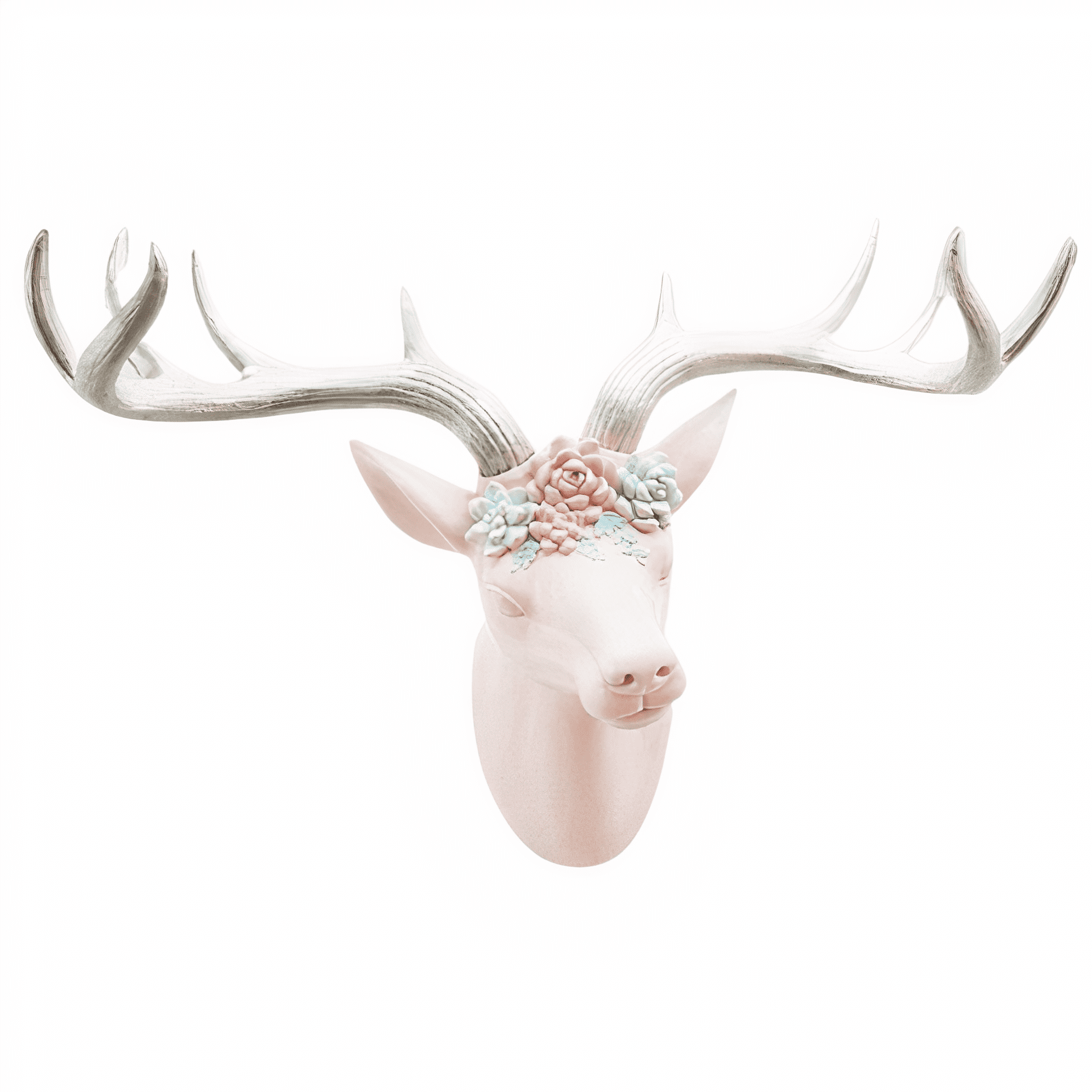 Tête de Cerf Avec Fleur